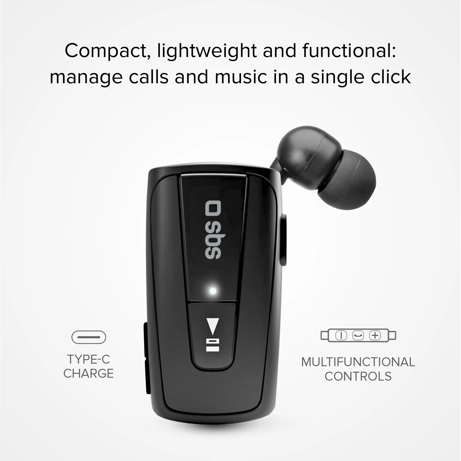Auricolare Wireless con roller clip - Image 10