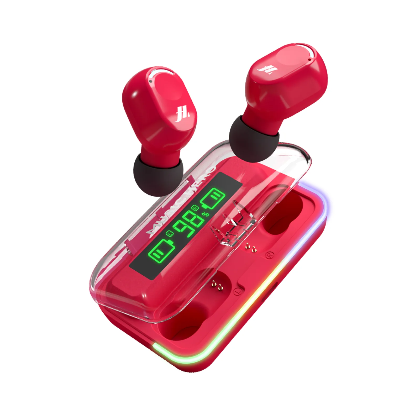 Auricolari TWS con custodia di ricarica e schermo LCD - Image 3