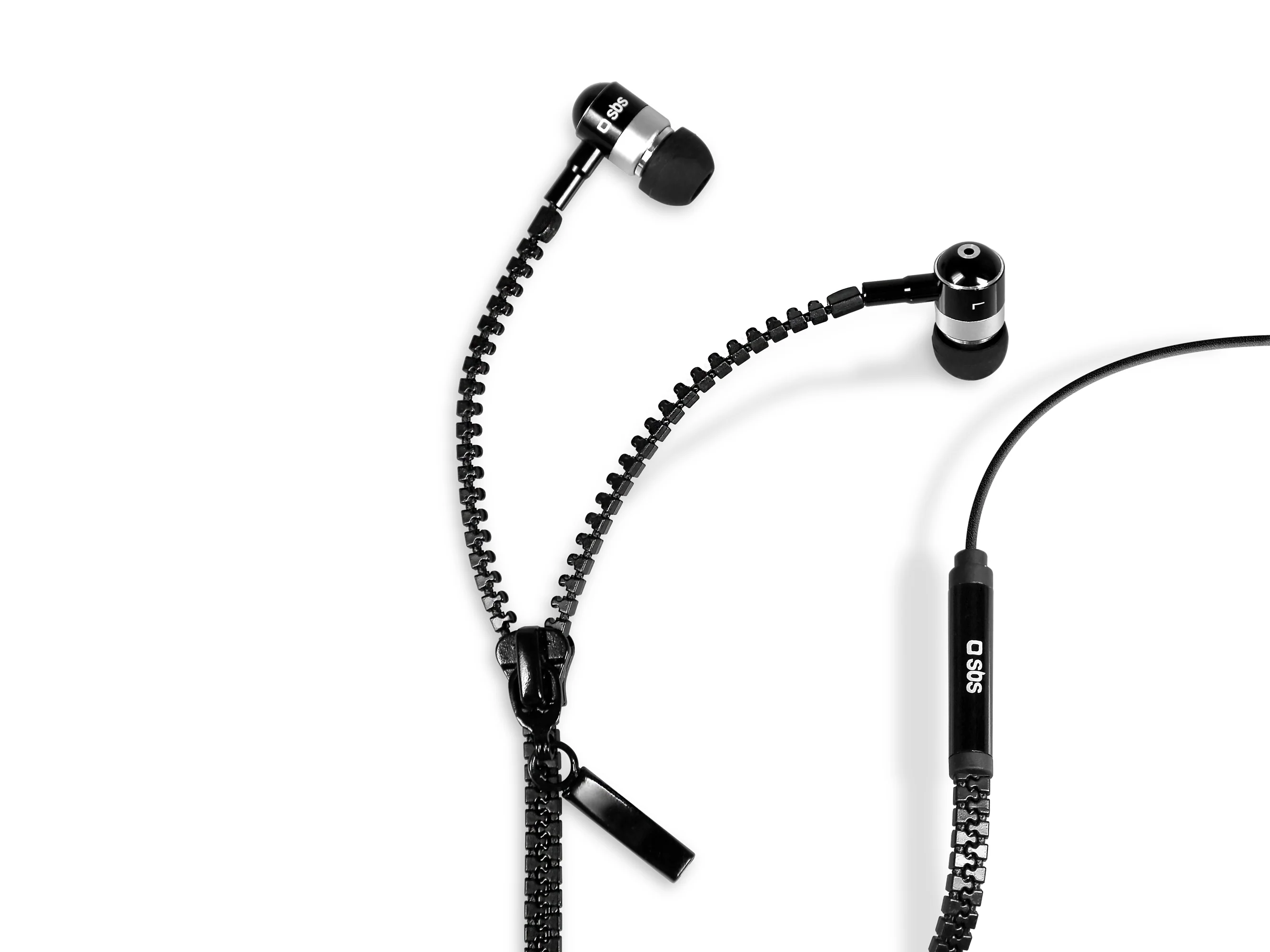 Auricolari filo stereo Zip, jack 3,5 mm con microfono e tasto alla risposta - Image 4