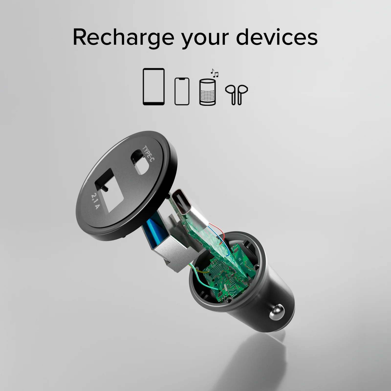 Caricabatterie da auto Type-C – USB da 2.1A - Image 6