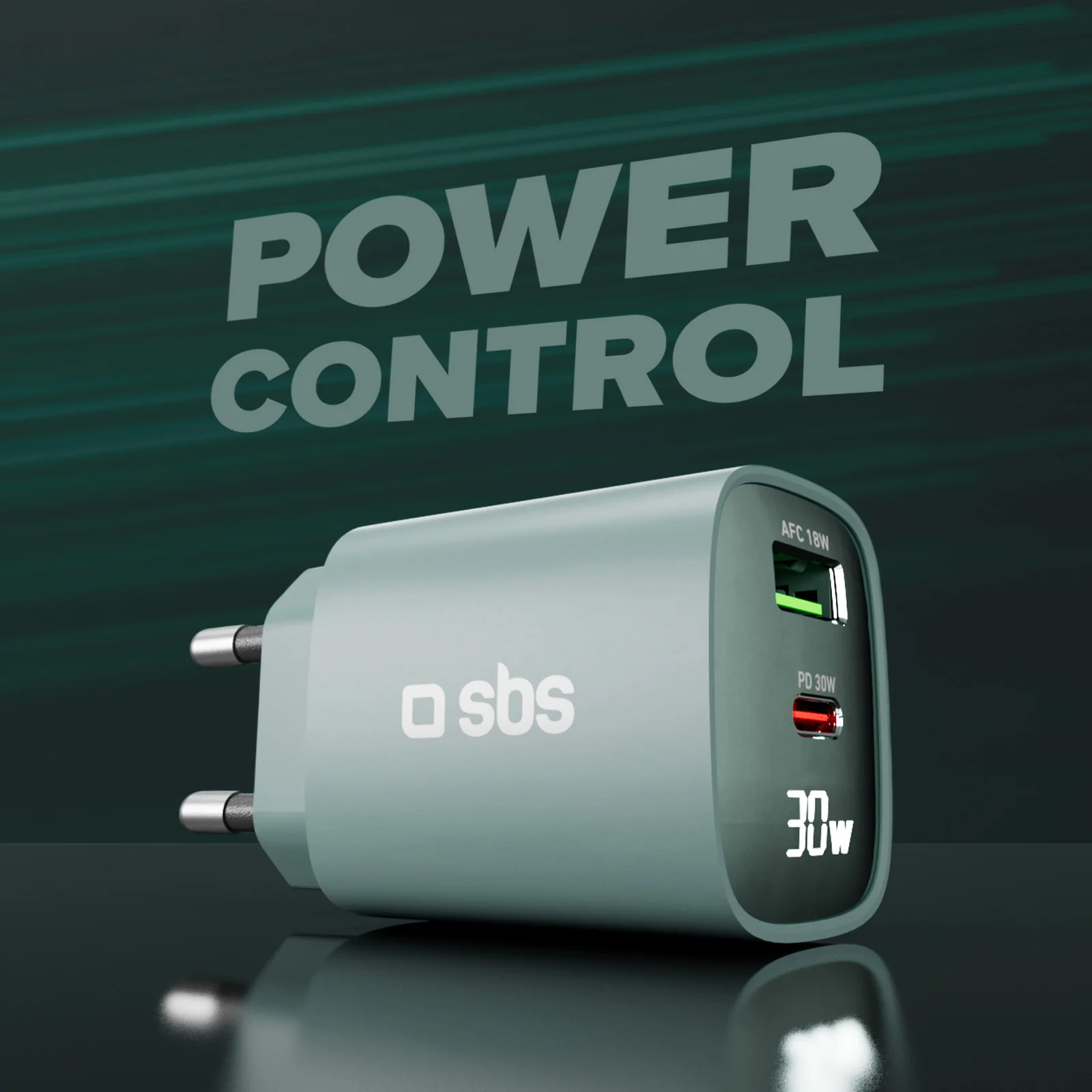 Caricabatterie da muro, schermo LCD, 1 uscita USB-C PD 30W, 1 uscita USB-A 18W - Image 16