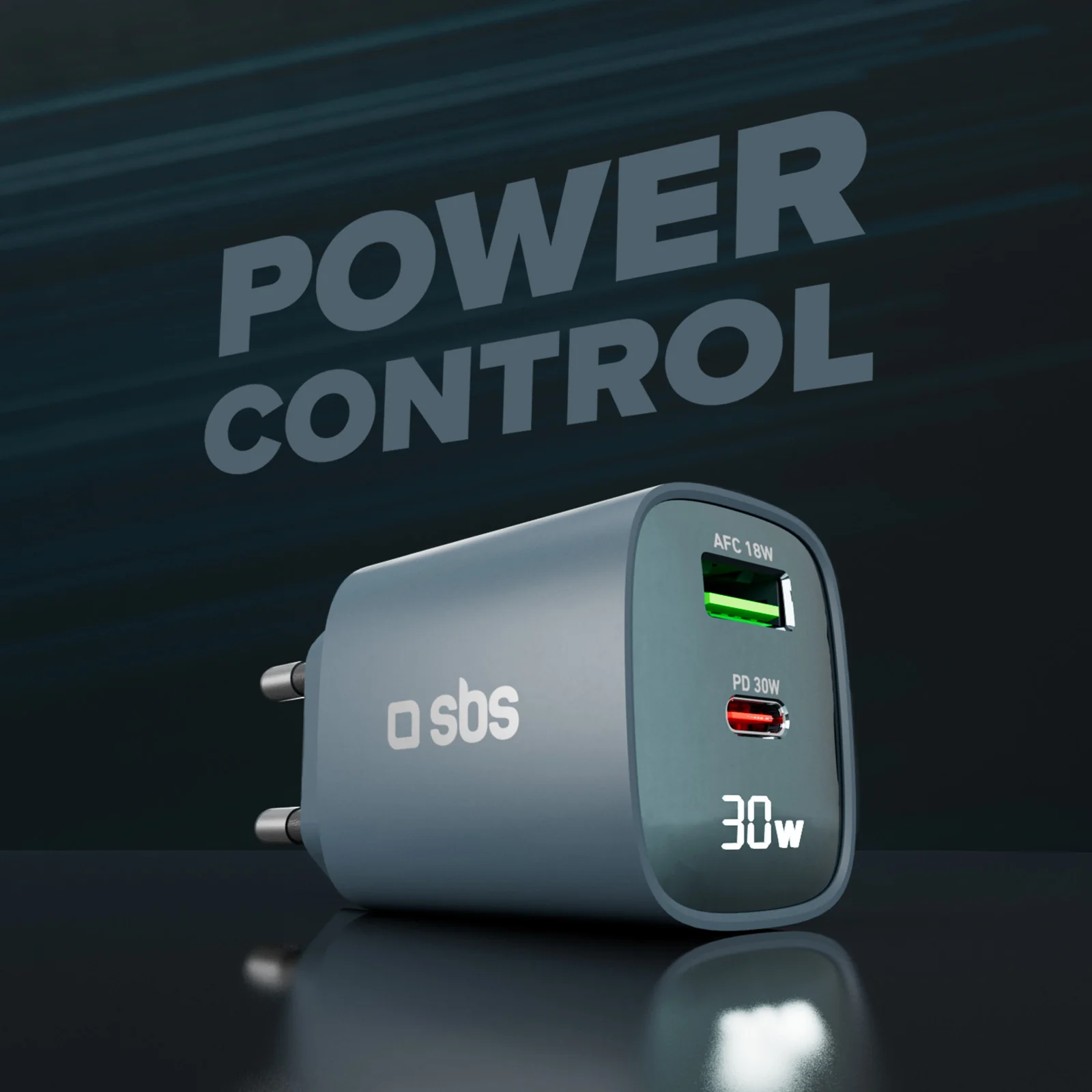 Caricabatterie da muro, schermo LCD, 1 uscita USB-C PD 30W, 1 uscita USB-A 18W - Image 36
