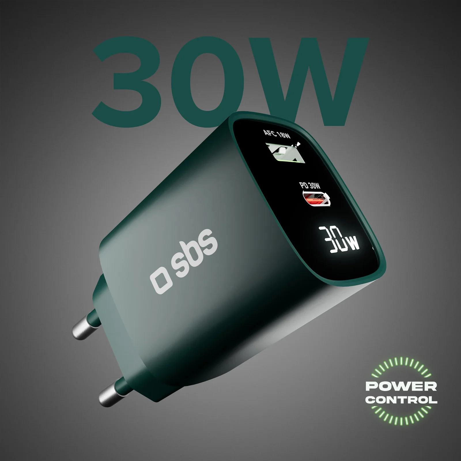 Caricabatterie da muro, schermo LCD, 1 uscita USB-C PD 30W, 1 uscita USB-A 18W - Image 39