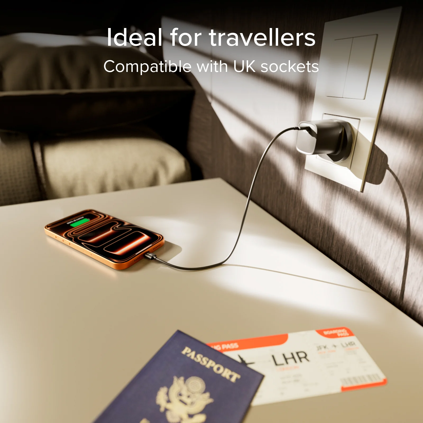 Caricatore caricabatterie con presa USB-C a 20W di potenza e spina inglese UK - Image 11