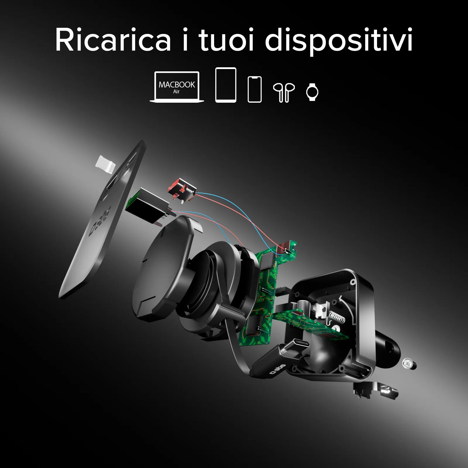 Caricatore auto con cavo retrattile integrato - Image 7