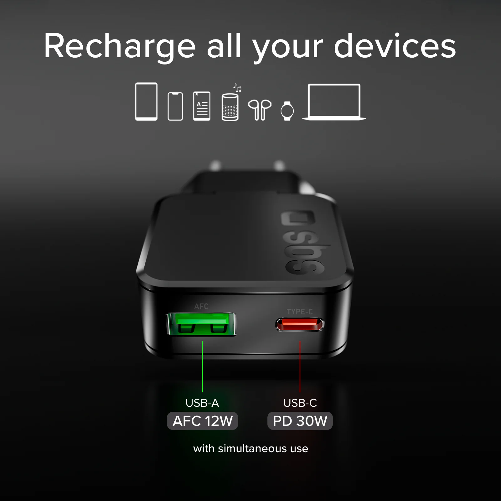 Caricatore da muro 45w USB-C Ultra Slim con doppia porta - Image 10