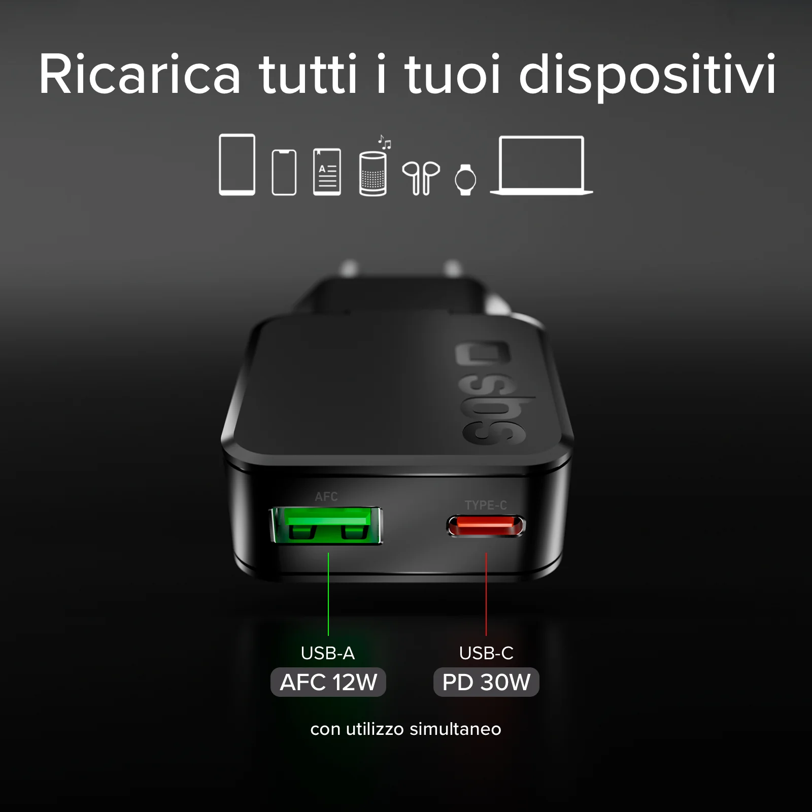 Caricatore da muro 45w USB-C Ultra Slim con doppia porta - Image 11
