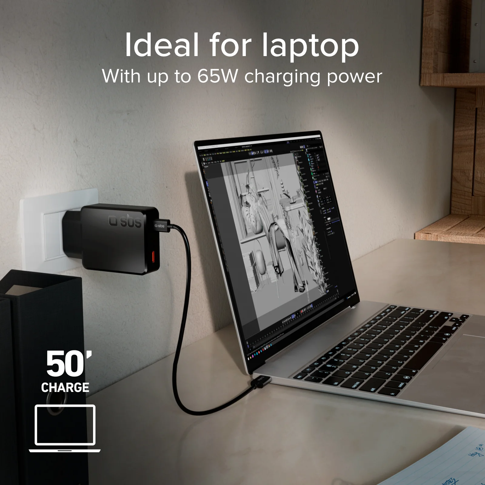 Caricatore da muro 65w USB-C Ultra Slim con doppia uscita - Image 18