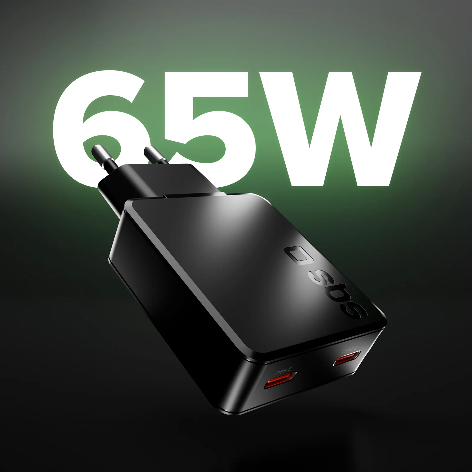 Caricatore da muro 65w USB-C Ultra Slim con doppia uscita - Image 2