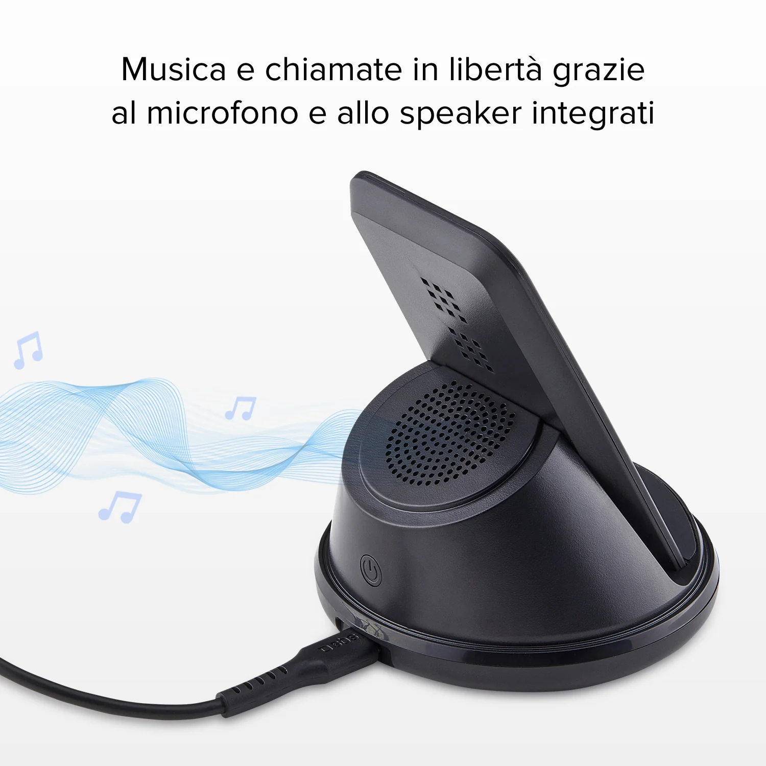 Caricatore Qi Wireless con microfono e speaker integrati - Image 4
