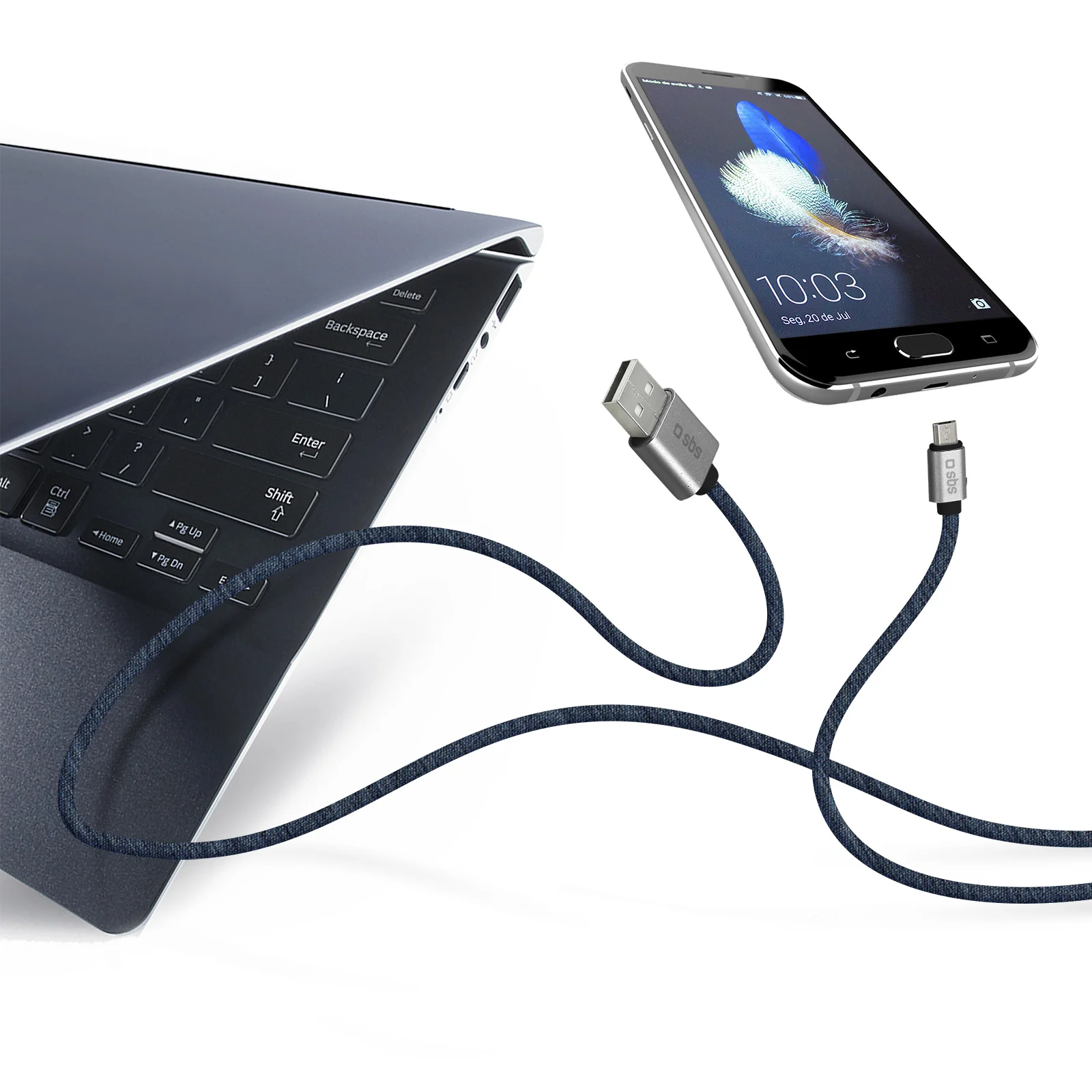 Cavo di ricarica USB 2.0 – Micro-USB jeans - Image 2