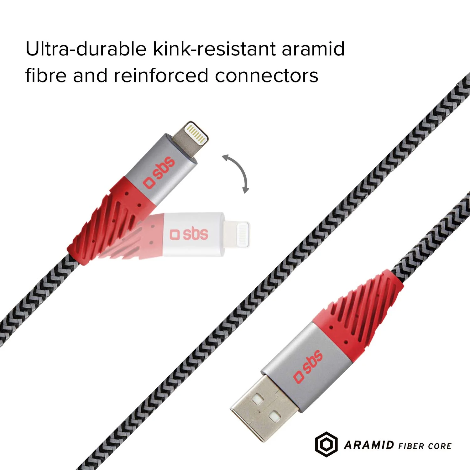 Cavo rifrangente in fibra aramidica USB 2.0 Lightning - Image 11
