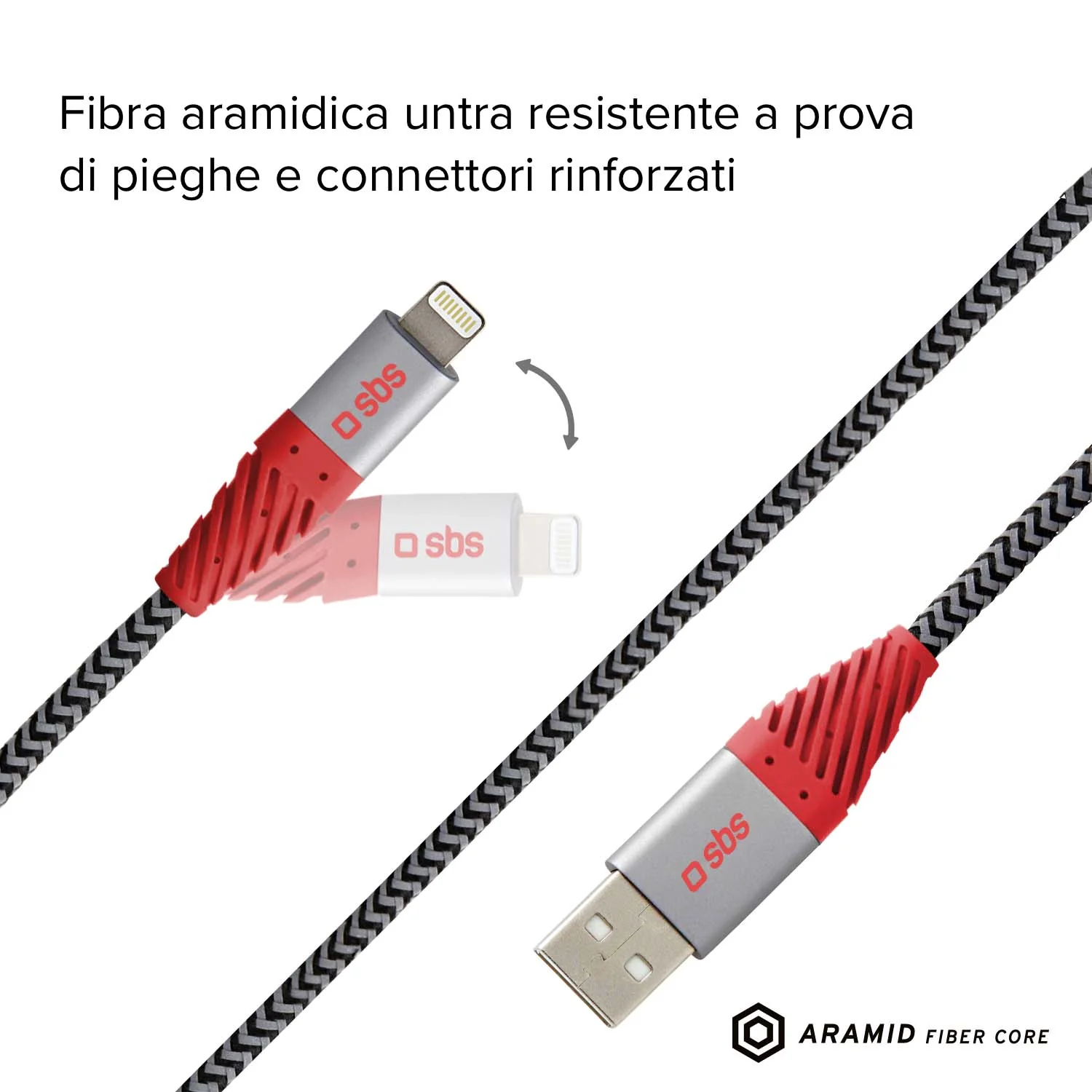 Cavo rifrangente in fibra aramidica USB 2.0 Lightning - Image 12