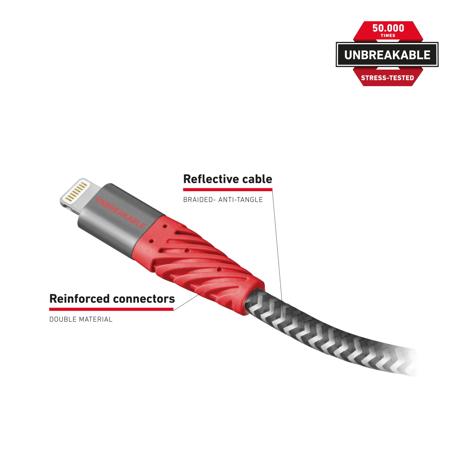 Cavo rifrangente in fibra aramidica USB 2.0 Lightning - Image 15