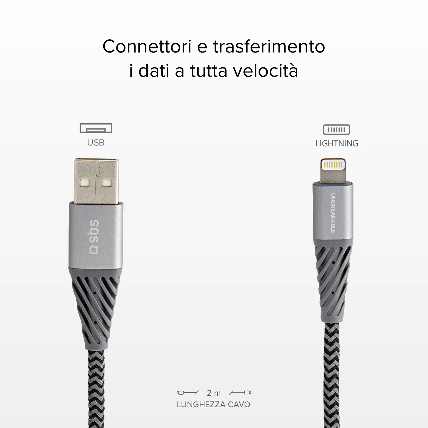 Cavo rifrangente in fibra aramidica USB 2.0 Lightning - Image 3