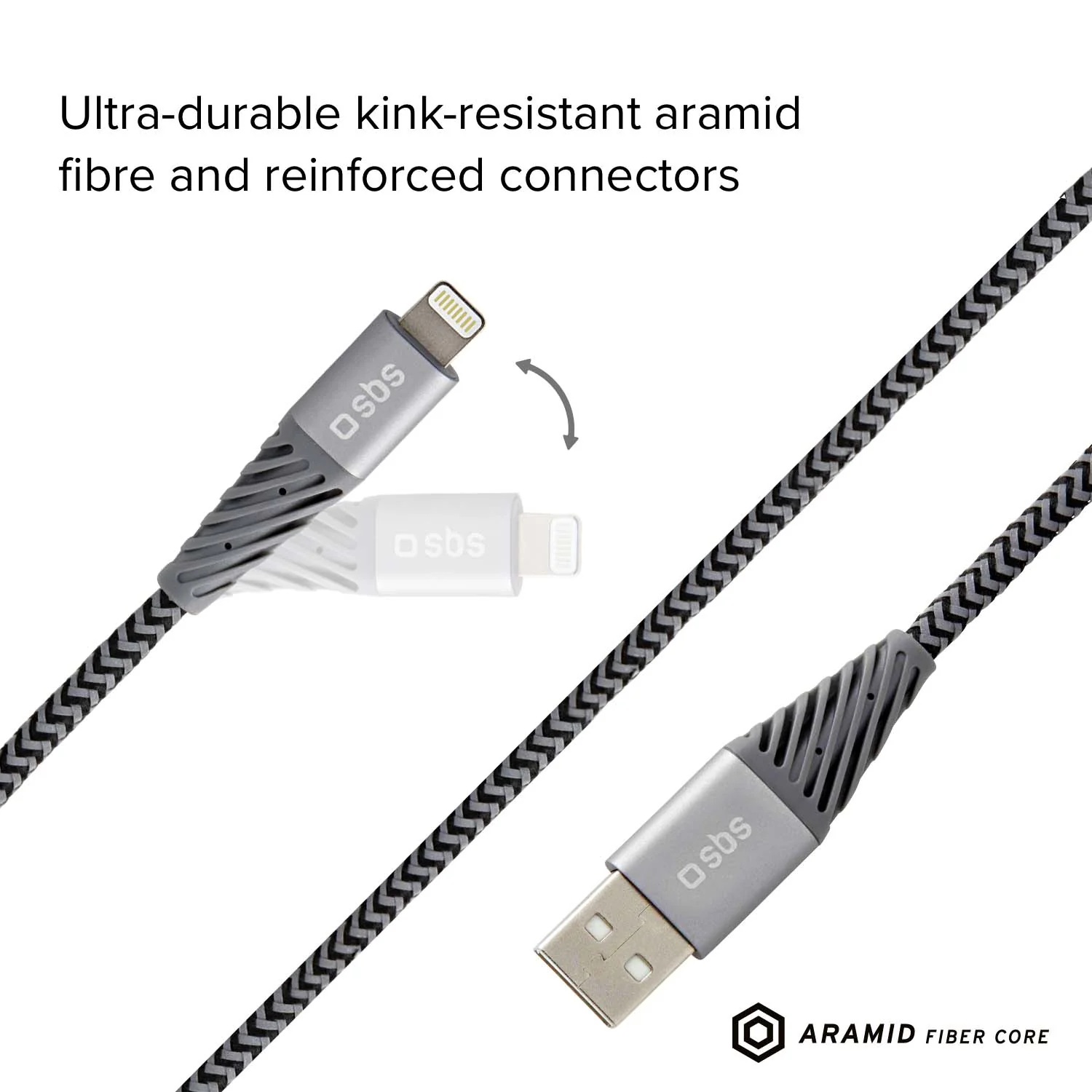 Cavo rifrangente in fibra aramidica USB 2.0 Lightning - Image 4