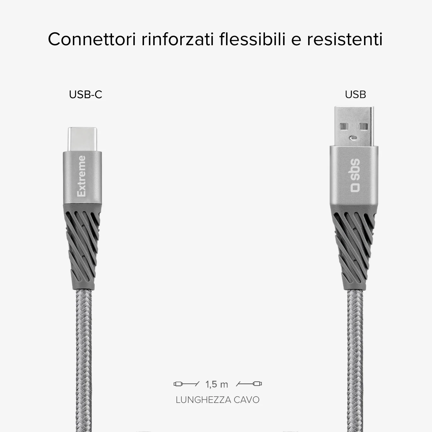 Cavo USB-A - USB-C dati e ricarica ultra resistente in fibra aramidica 1.5 m - Image 4