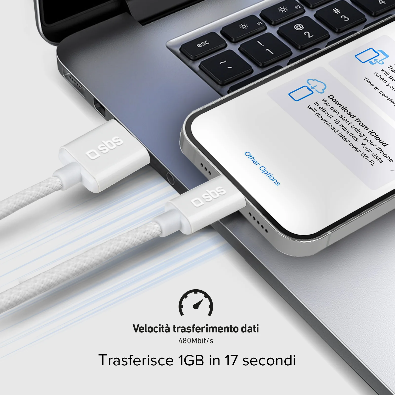 Cavo USB-A - Lightning in tessuto con fermacavo, 1.5 metri - Image 11