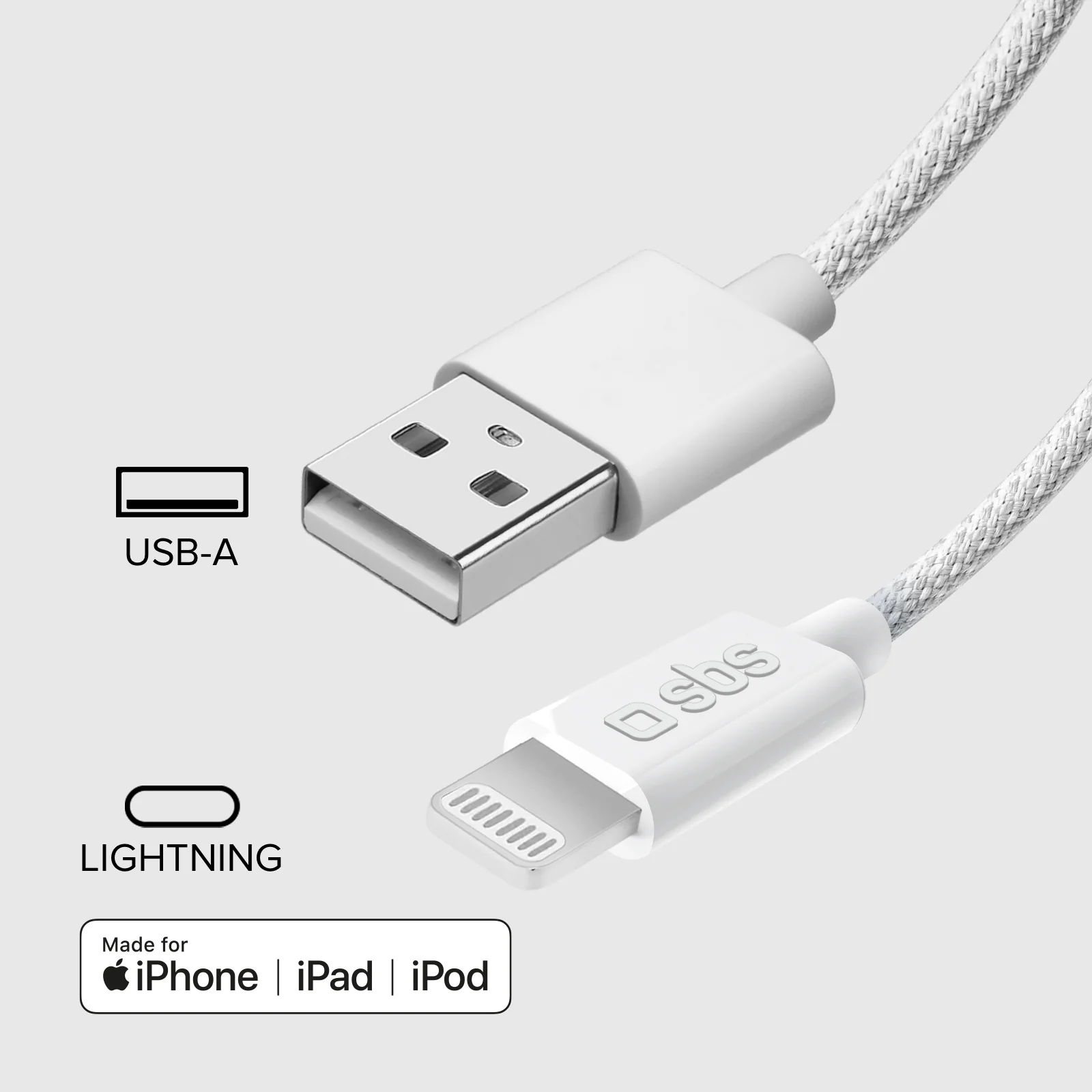 Cavo USB-A - Lightning in tessuto con fermacavo, 1.5 metri - Image 3