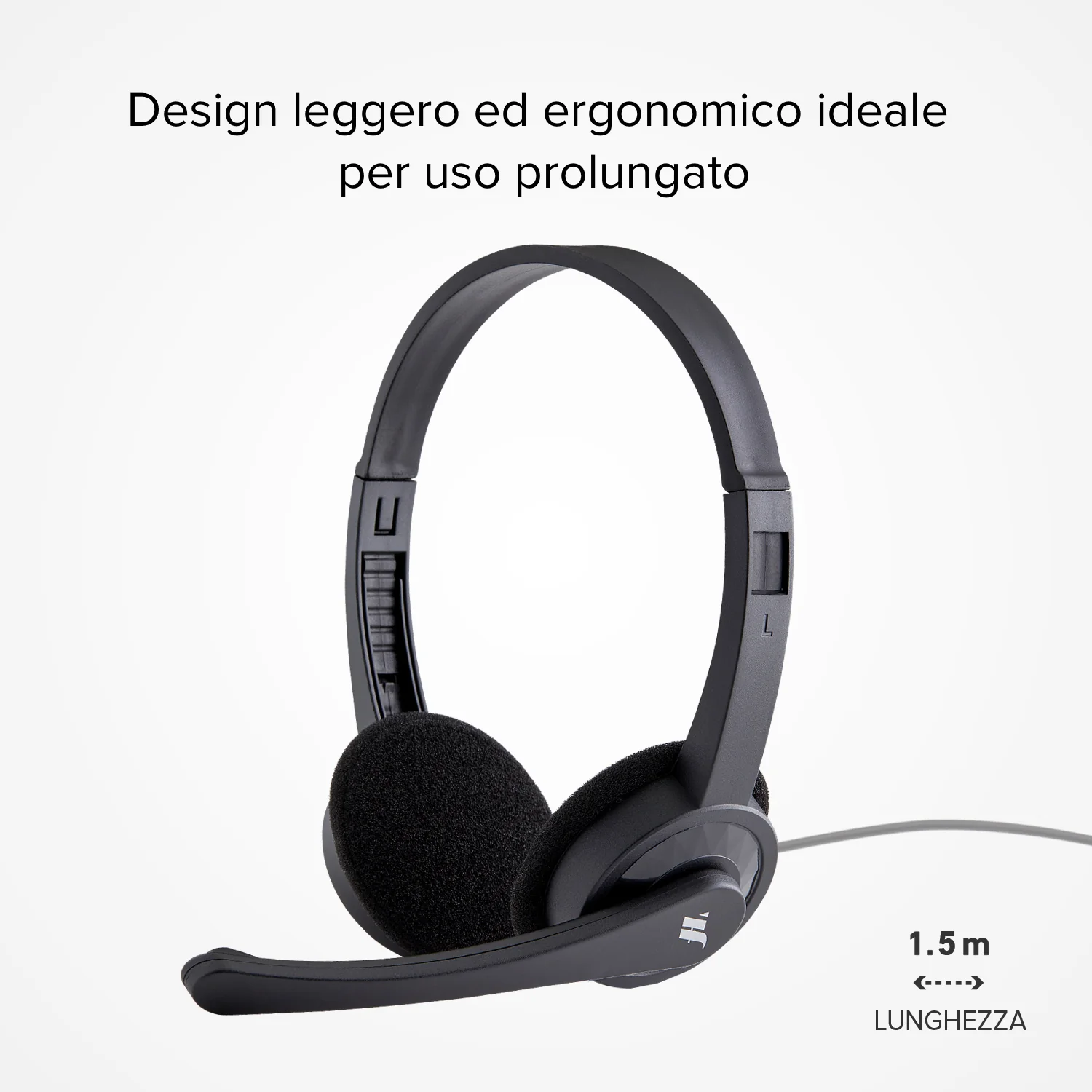 Cuffie stereo con filo jack 3.5 mm e microfono orientabile - Image 4