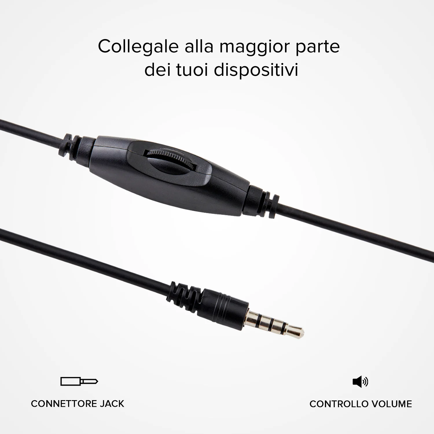 Cuffie stereo con filo jack 3.5 mm e microfono orientabile - Image 6