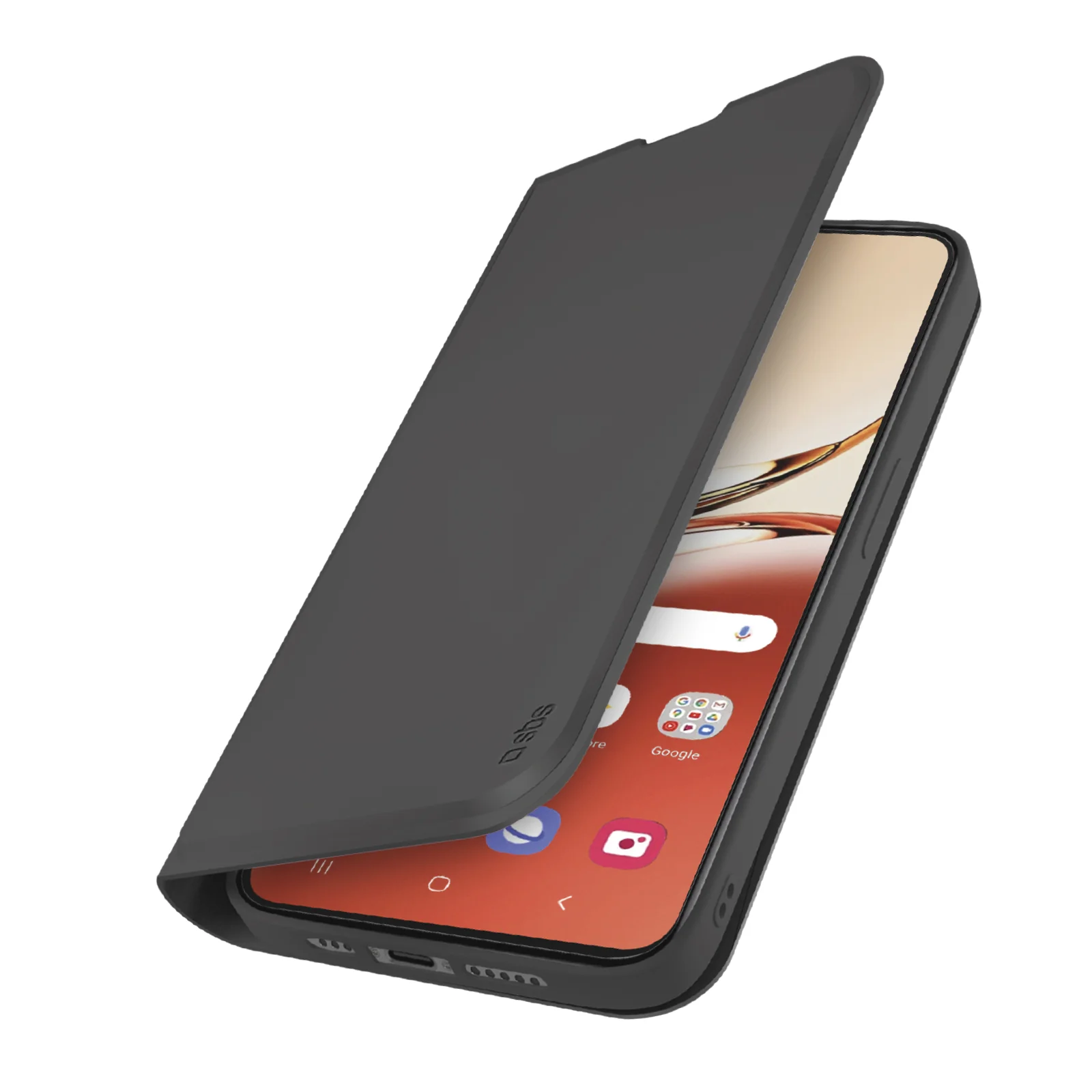 Custodia a libro con supporto stand e superficie soft touch per Oppo Reno 12F 5G