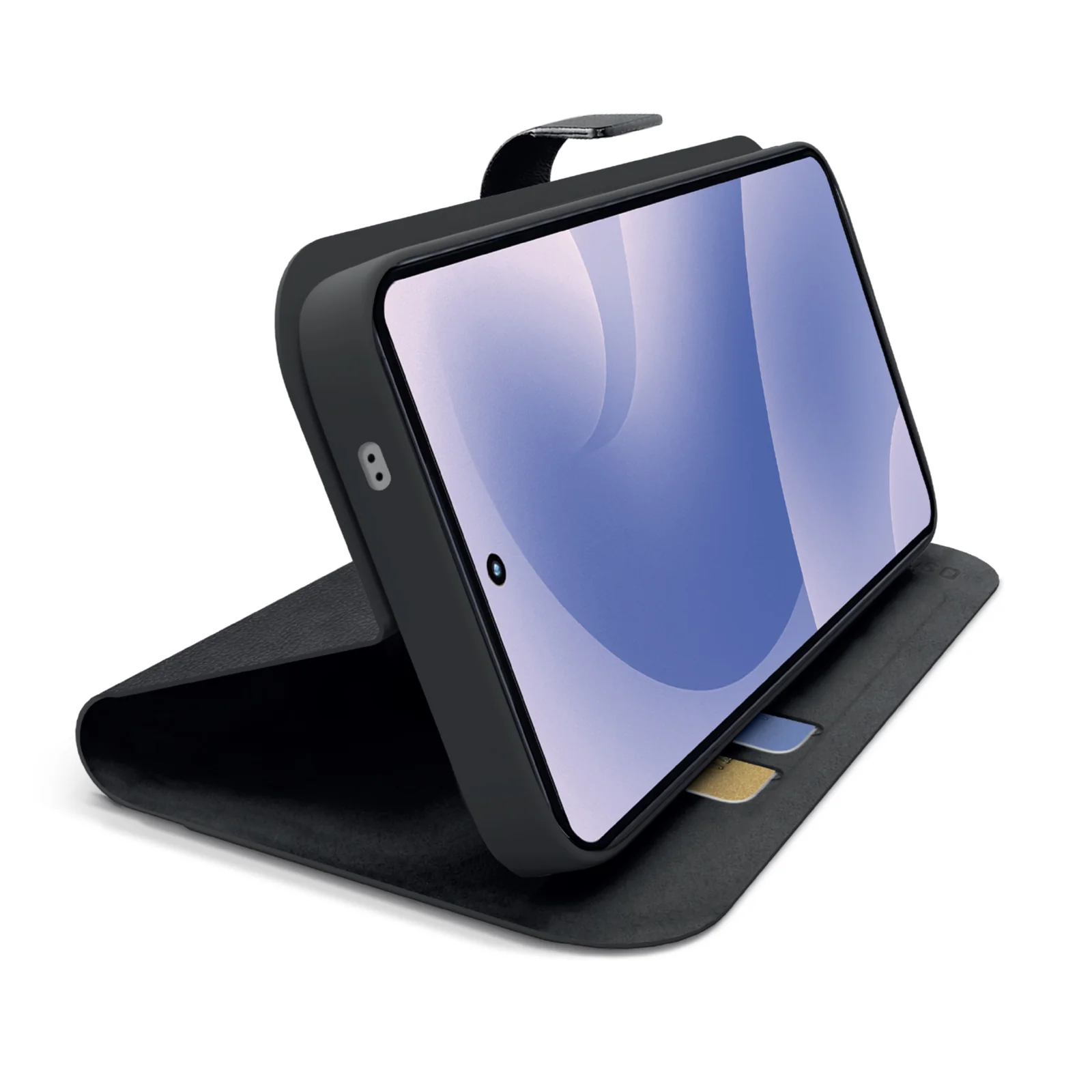 Custodia a libro con supporto stand e superficie soft touch per Samsung S26 Ultra