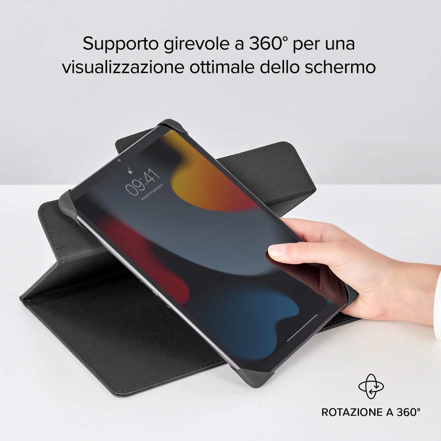 Book Case - Custodia a libro per tablet fino a 11’’ con supporto girevole - Image 8