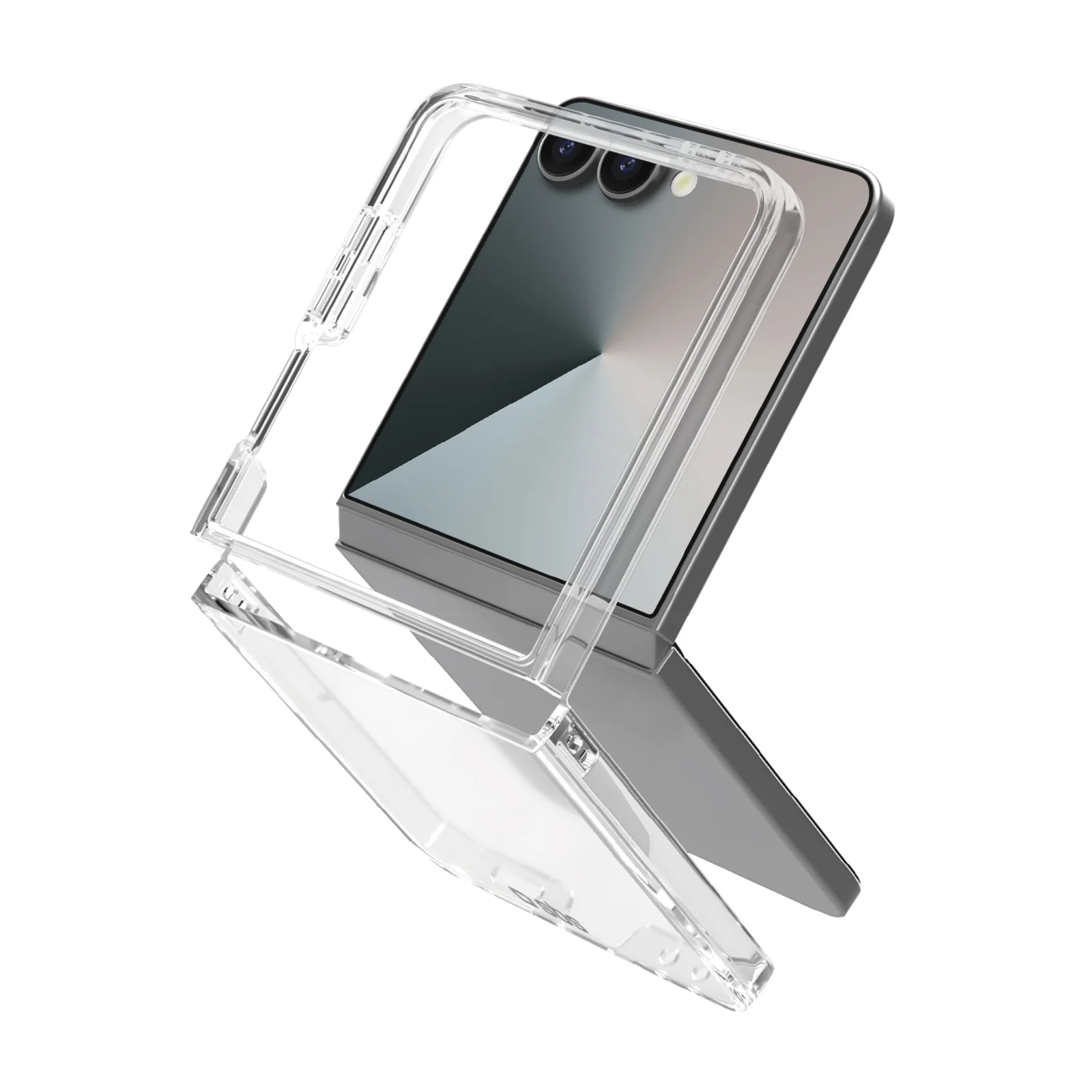 Hybrid Case per Samsung Z Flip 7, custodia flip trasparente - Image 2