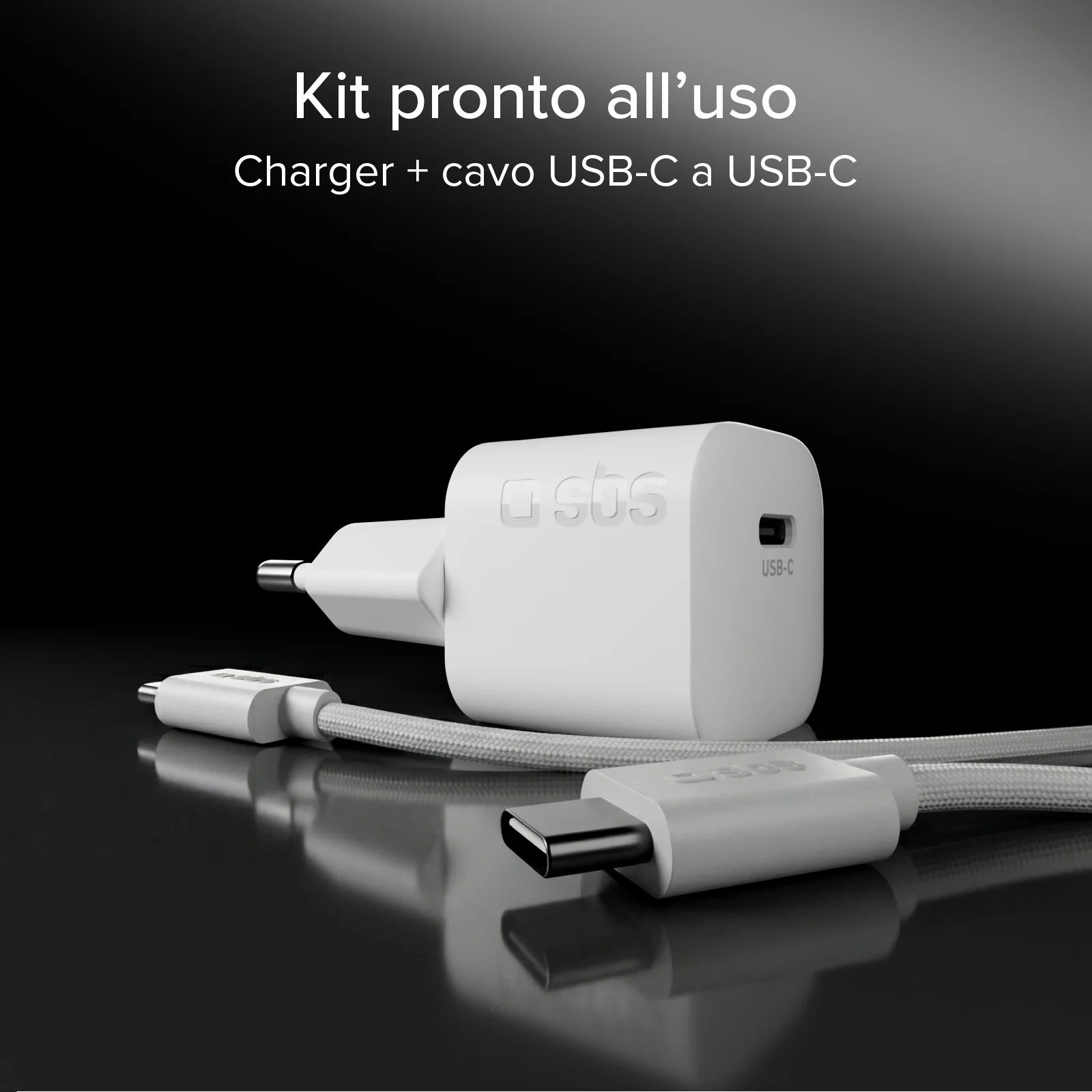 Kit caricatore 30W USB-C Power Delivery e cavo USB-C 1,5 m con rivestimento in tessuto intrecciato - Image 8