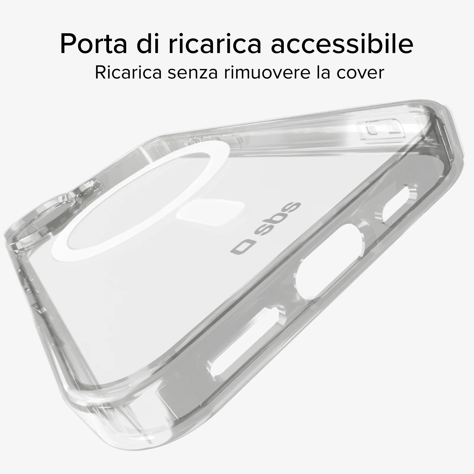 Cover trasparente rigida compatibile con ricarica MagSafe per iPhone 16 Plus - Image 10