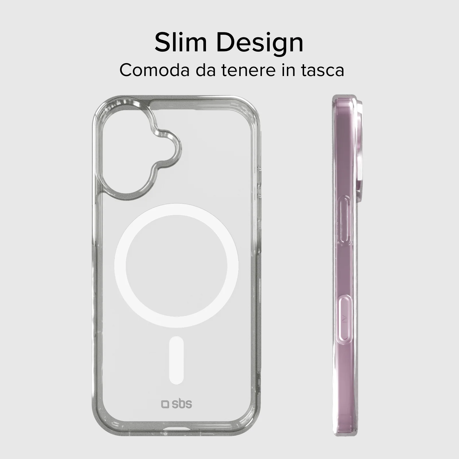 Cover trasparente rigida compatibile con ricarica MagSafe per iPhone 16 Plus - Image 12