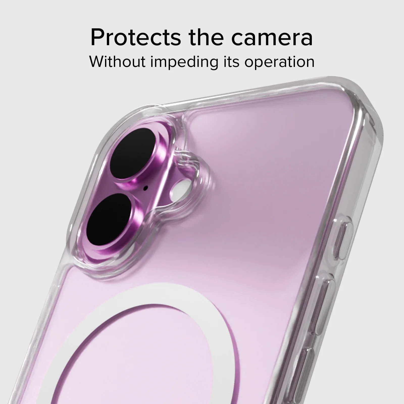Cover trasparente rigida compatibile con ricarica MagSafe per iPhone 16 Plus - Image 6