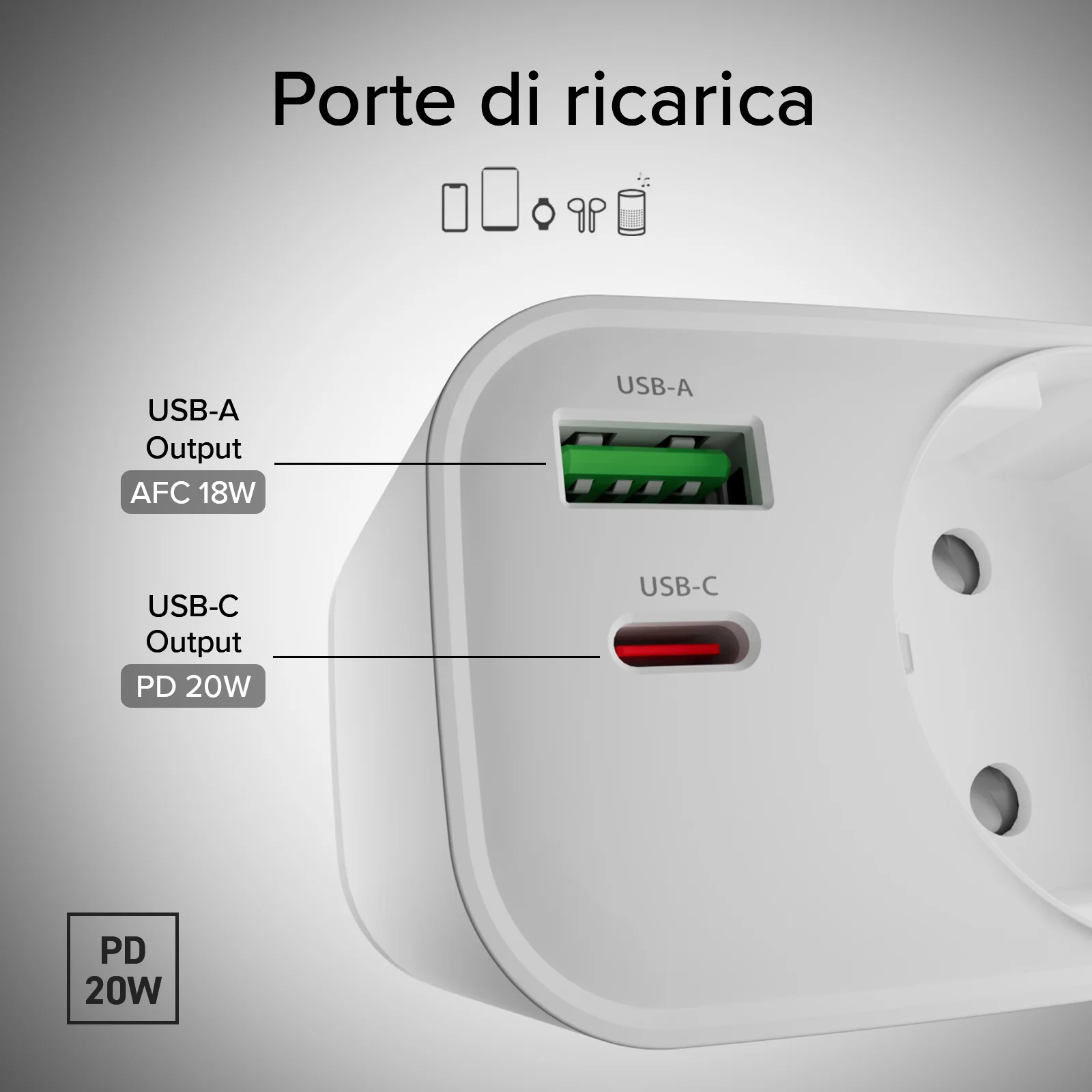 Multi-Socket Charger 20W, adatto per MacBook Neo - Image 6