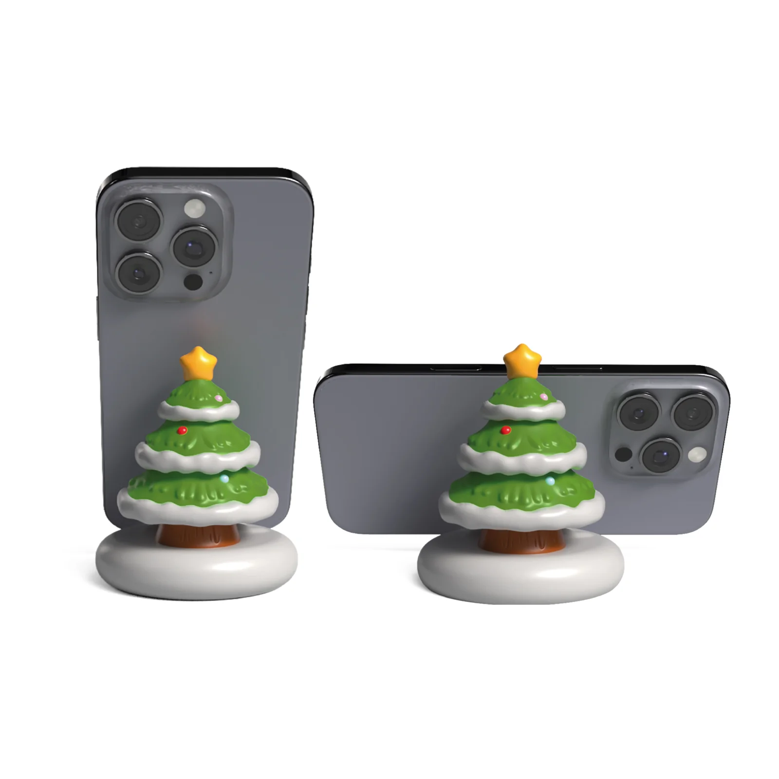 Portacellulare con alloggiamento scorrevole e design natalizio a forma di albero di Natale - Image 3