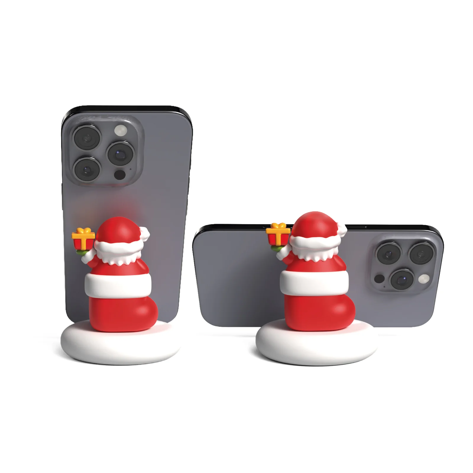 Portacellulare con alloggiamento scorrevole e design natalizio a forma di Babbo Natale - Image 3