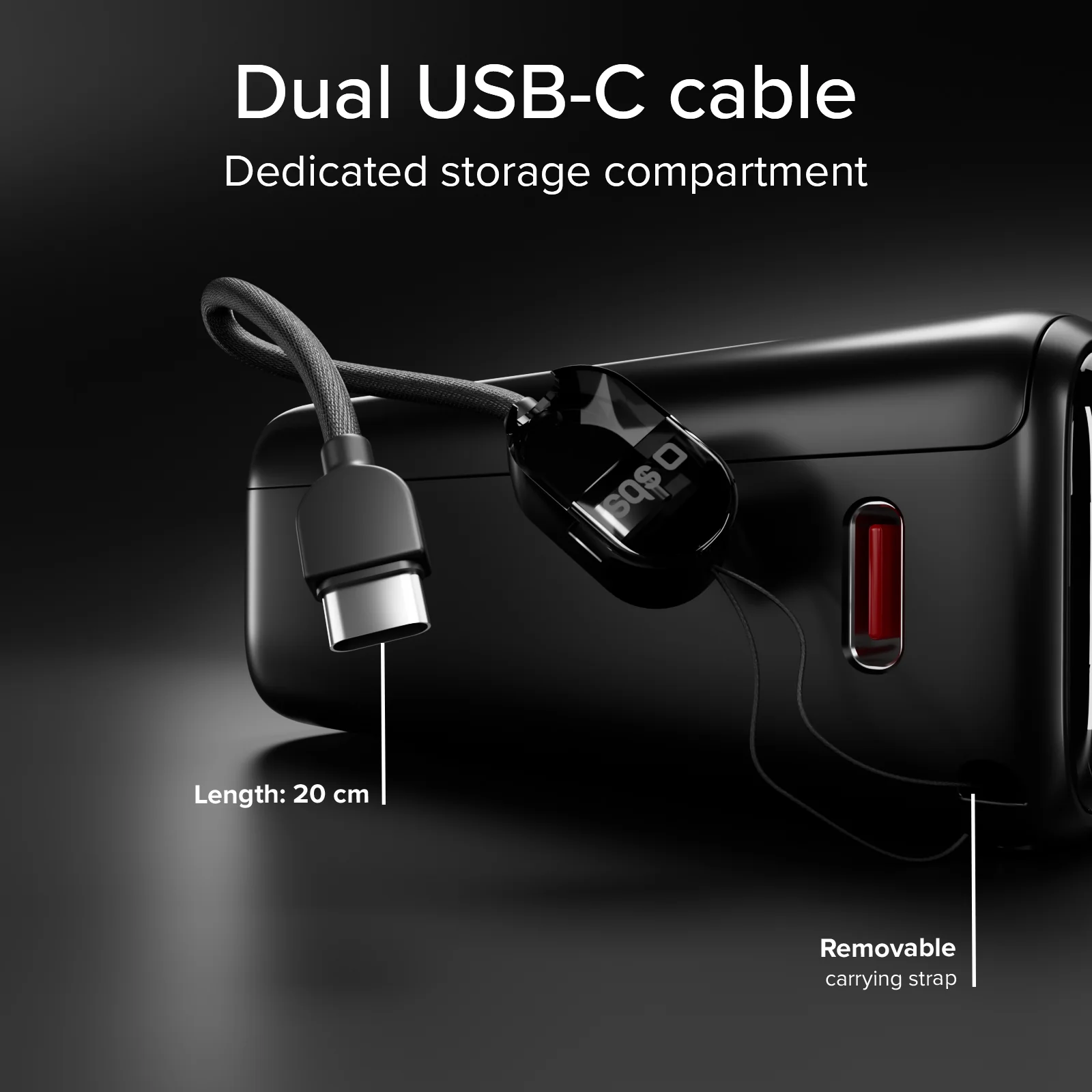 Power bank 10000 mAh 40W Power Delivery e AVS, con cavo USB-C incluso e display smart - Image 12