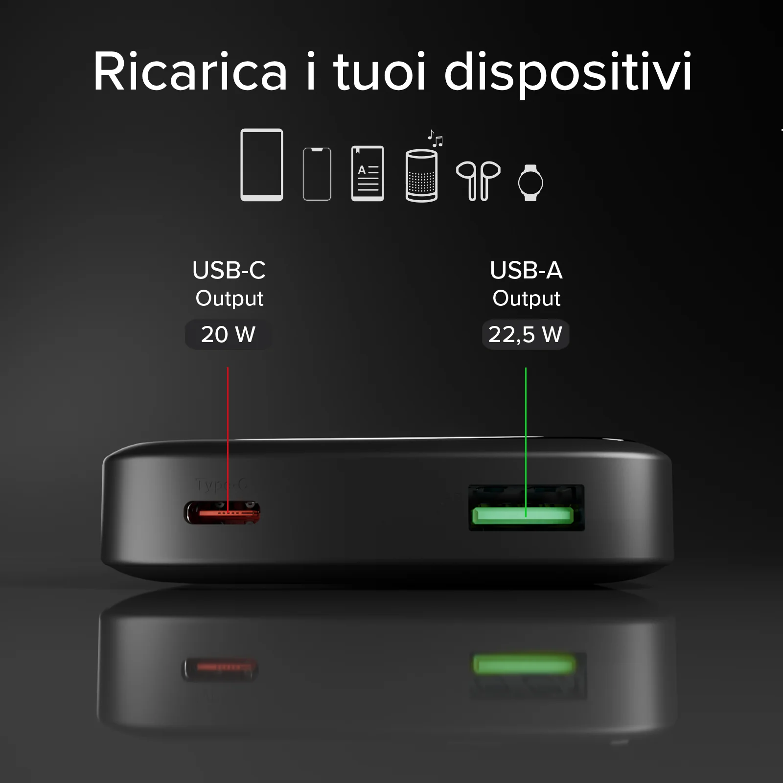 Power bank compatto da 10.000 mAh con ricarica rapida e display LCD - Image 11