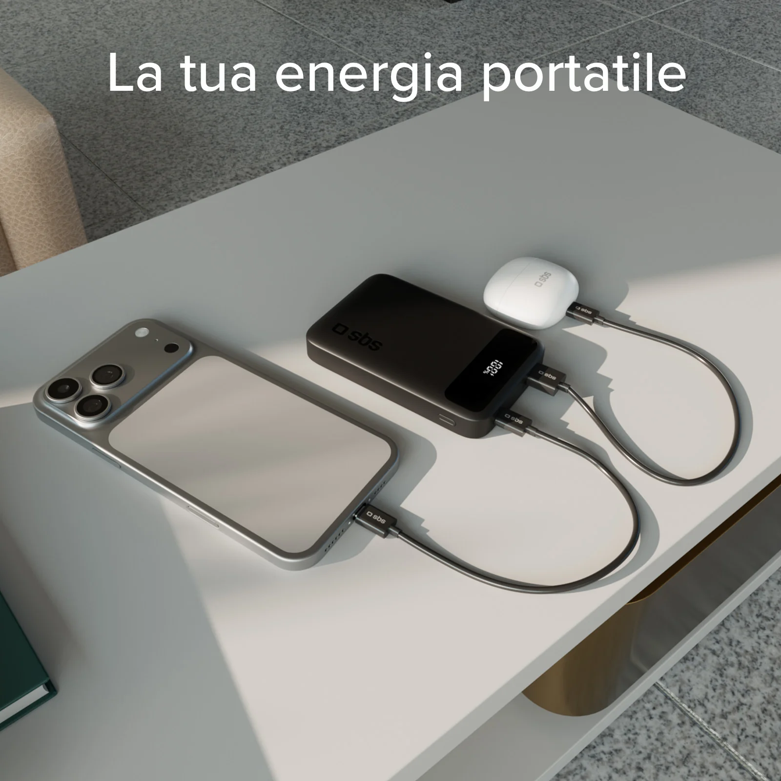 Power bank compatto da 10.000 mAh con ricarica rapida e display LCD - Image 19