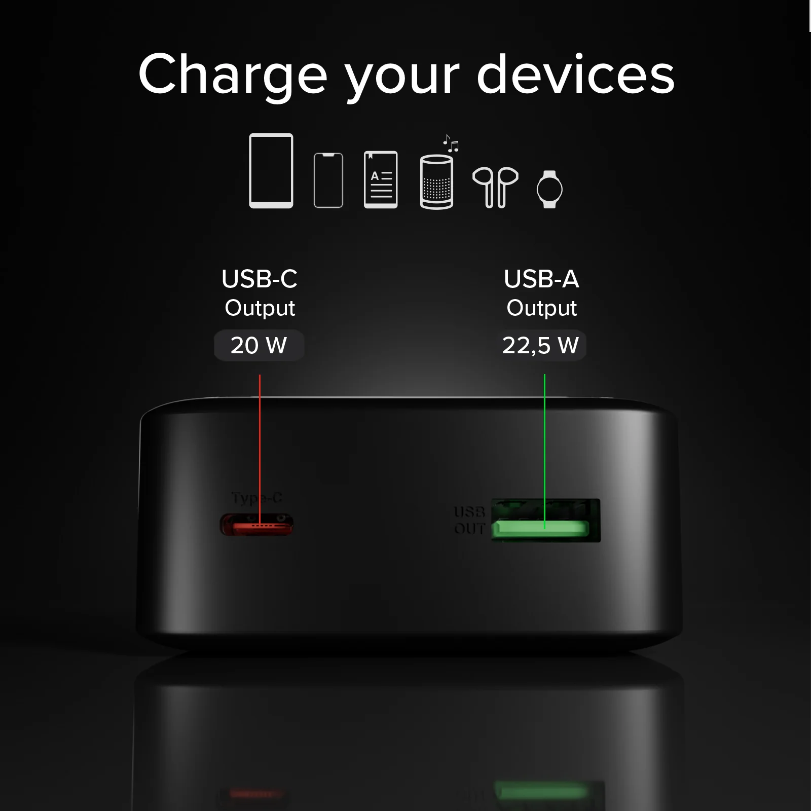 Power bank compatto 20000mah con display e ricarica rapida 20w USB-C e USB-A - Image 10