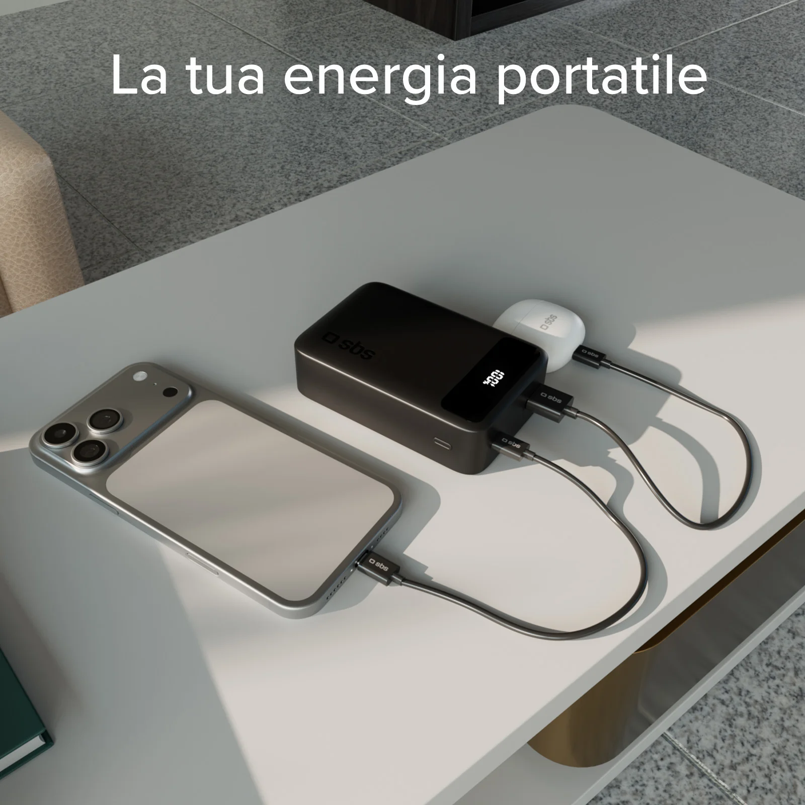 Power bank compatto 20000mah con display e ricarica rapida 20w USB-C e USB-A - Image 19