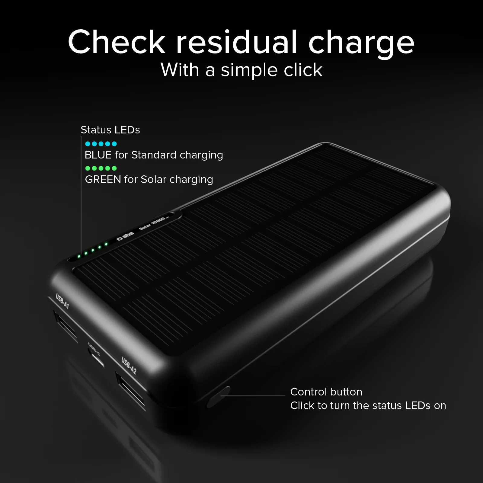 Power bank 10.000 mAh con pannello solare - Image 14