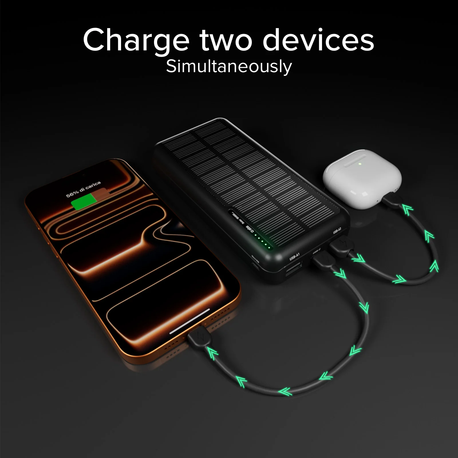 Power bank 10.000 mAh con pannello solare - Image 18