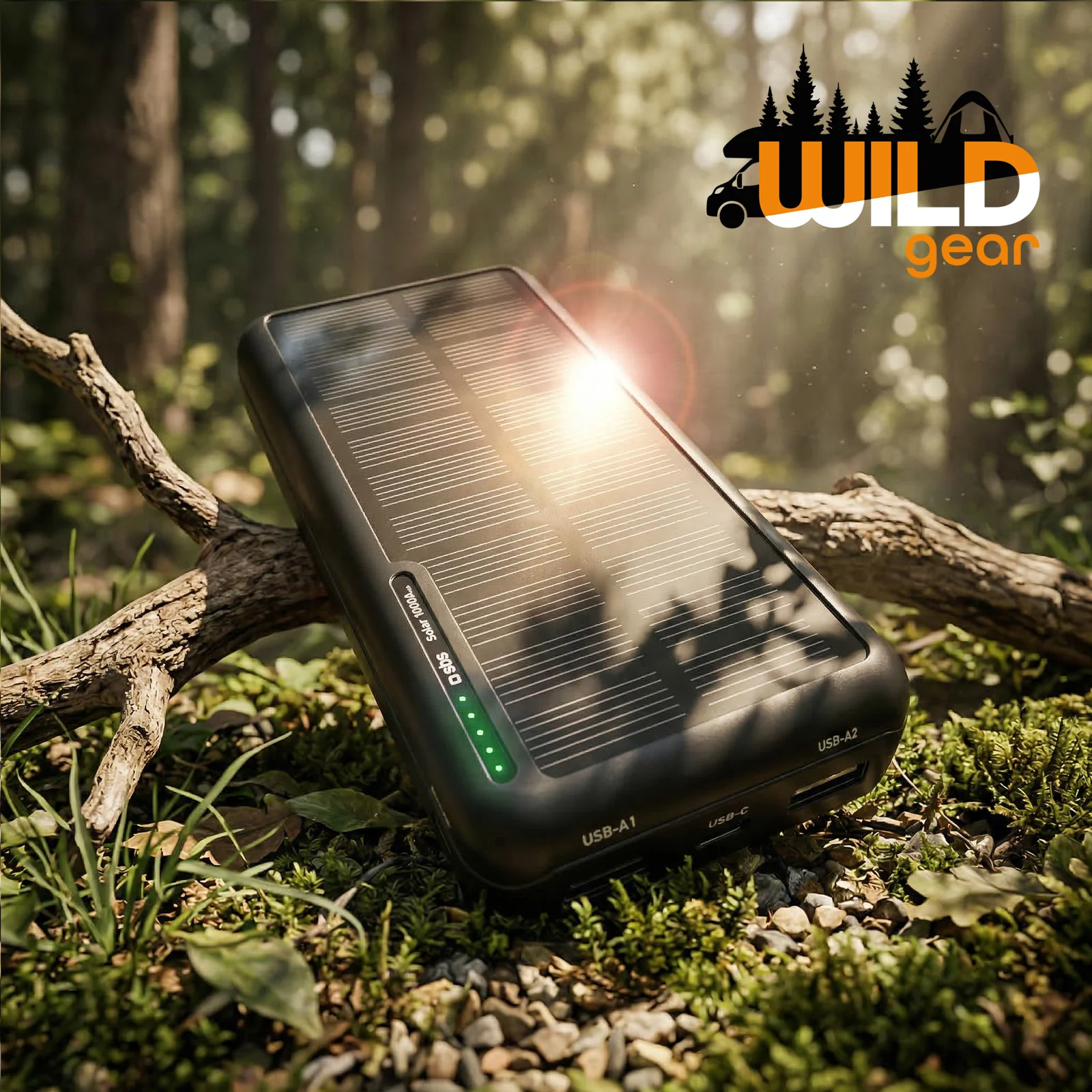 Power bank 10.000 mAh con pannello solare - Image 2