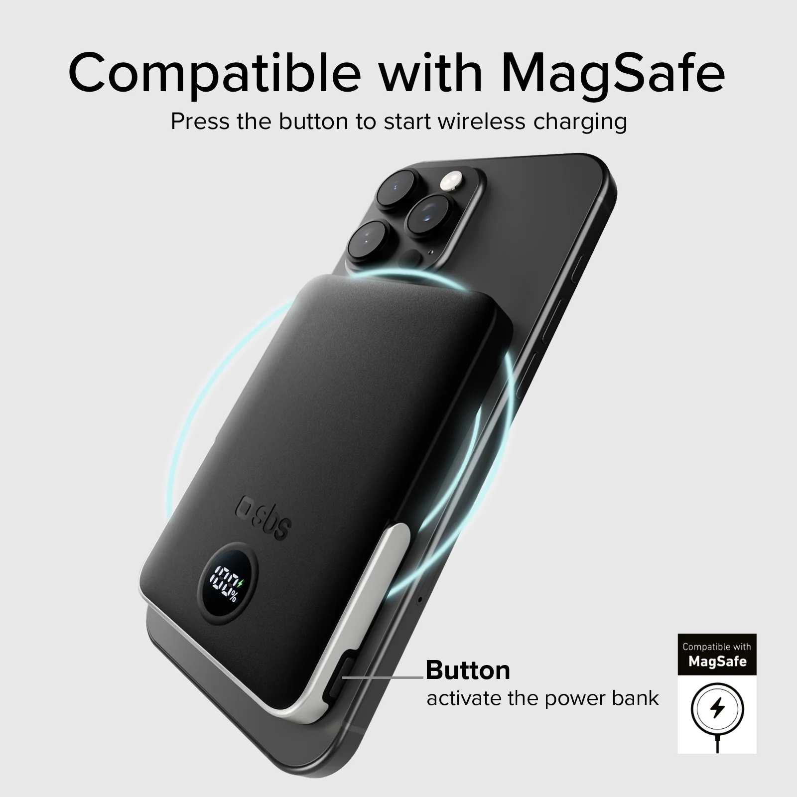 Power bank battery pack 5.000 mAh wireless con supporto stand integrato e LCD - Image 6