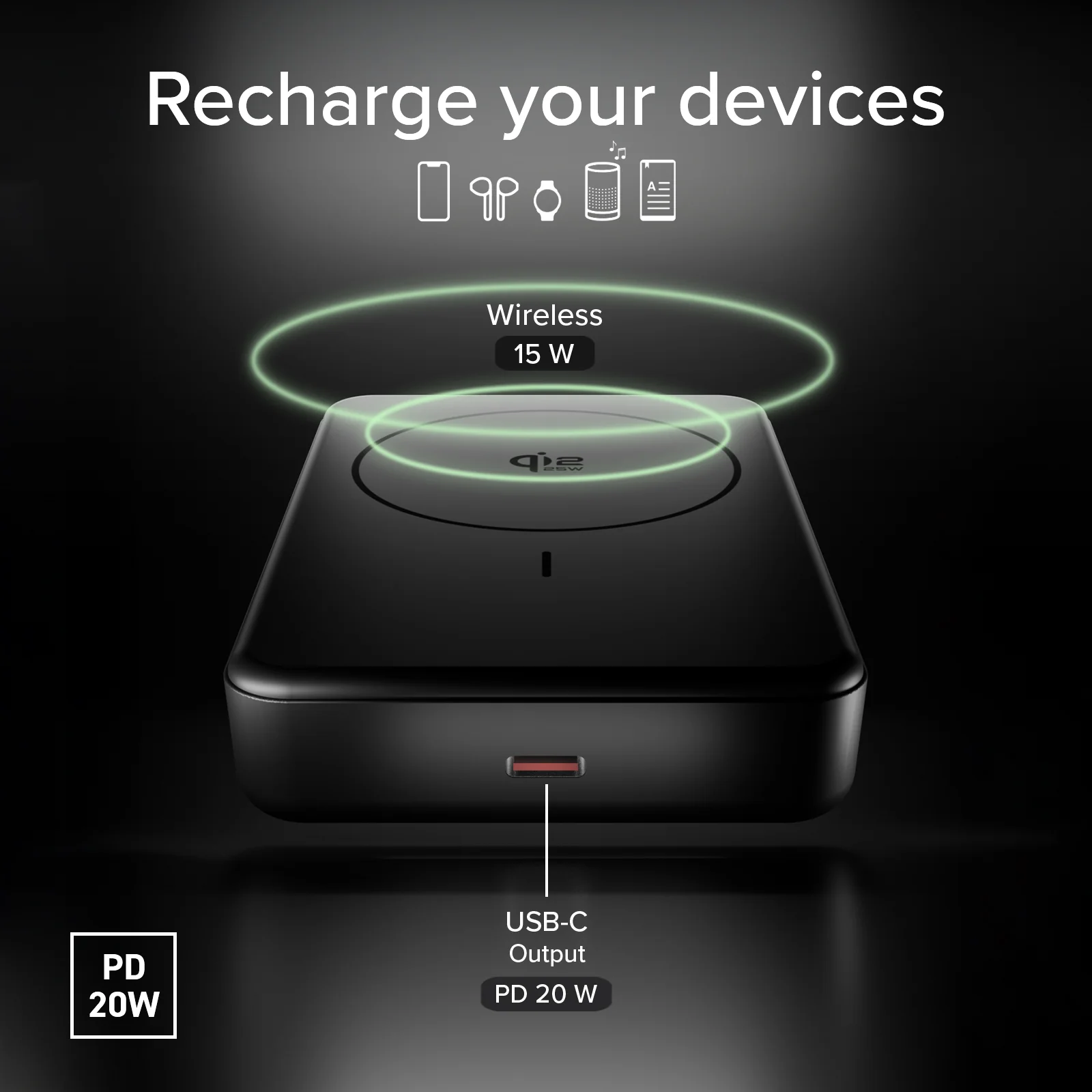 Power Bank Wireless Qi2 10.000 mAh con USB-C - Image 10