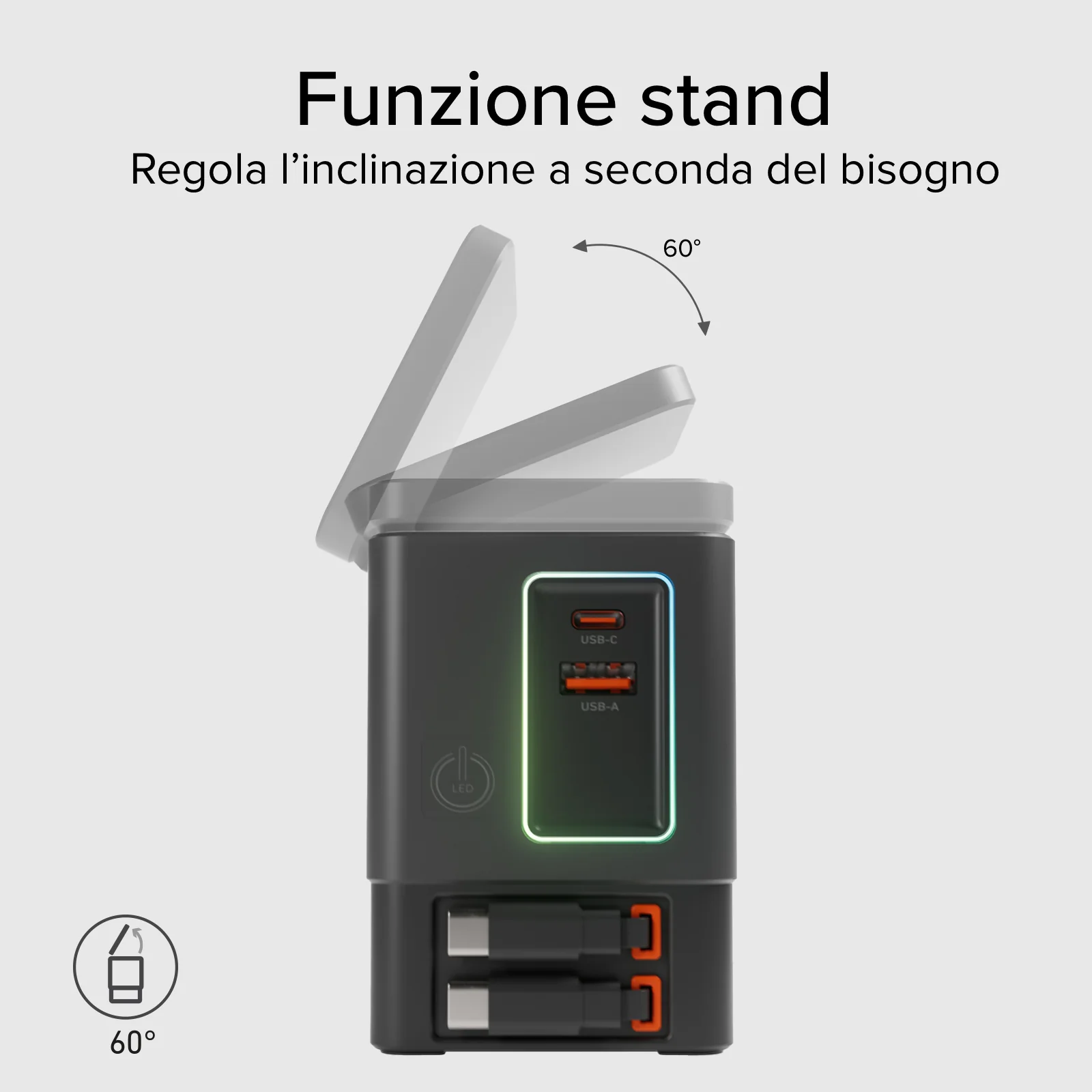Power Dock Wireless 6 in 1 100W compatibile MagSafe - Image 11