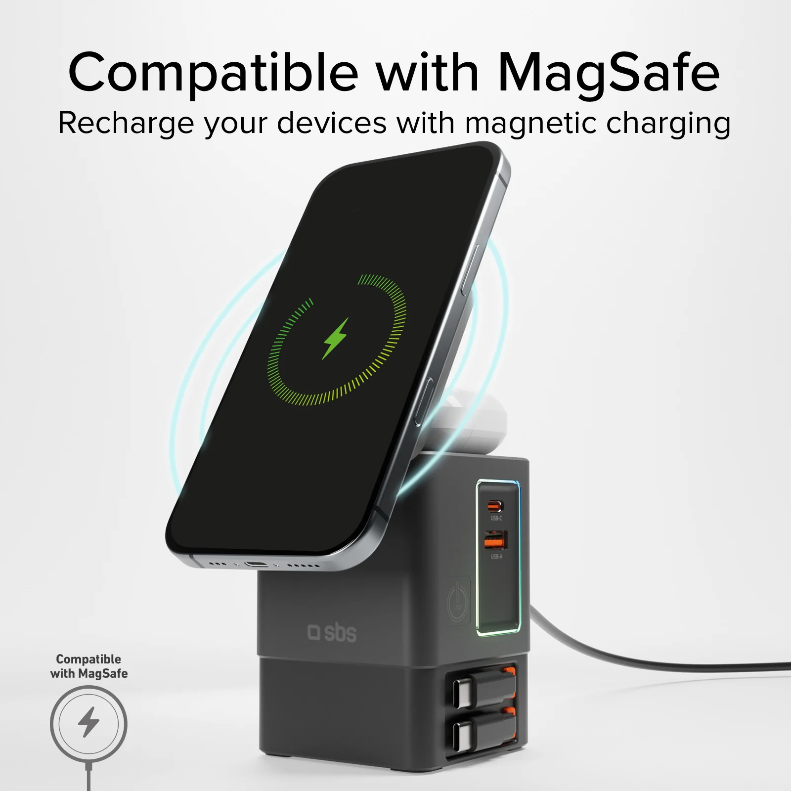 Power Dock Wireless 6 in 1 100W compatibile MagSafe - Image 12