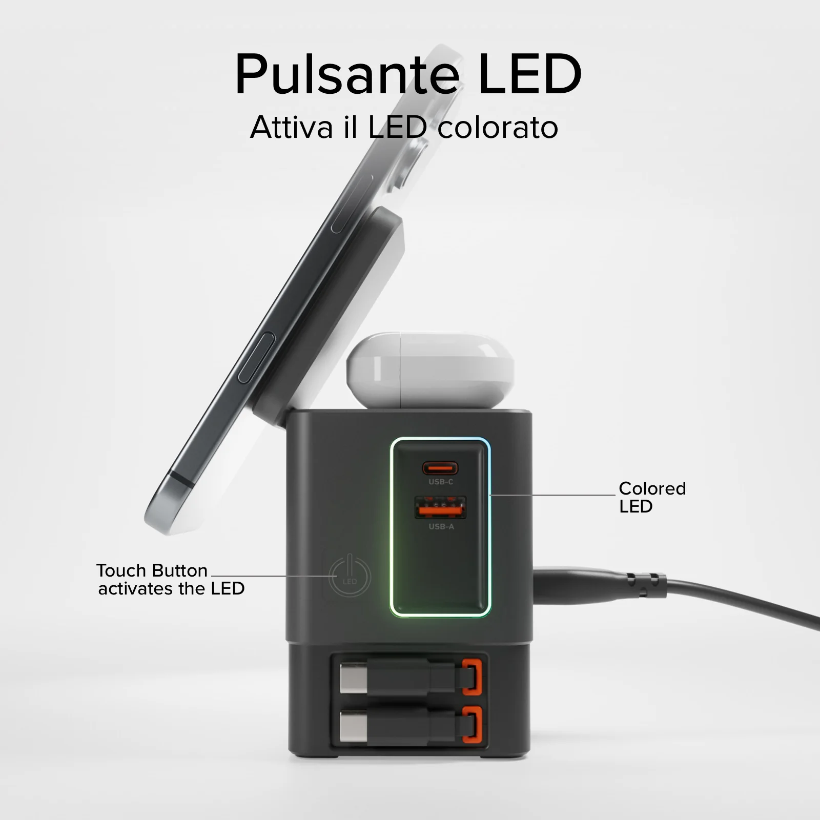 Power Dock Wireless 6 in 1 100W compatibile MagSafe - Image 14