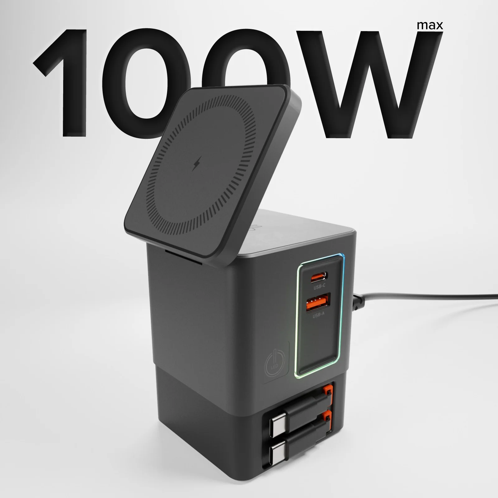 Power Dock Wireless 6 in 1 100W compatibile MagSafe - Image 3